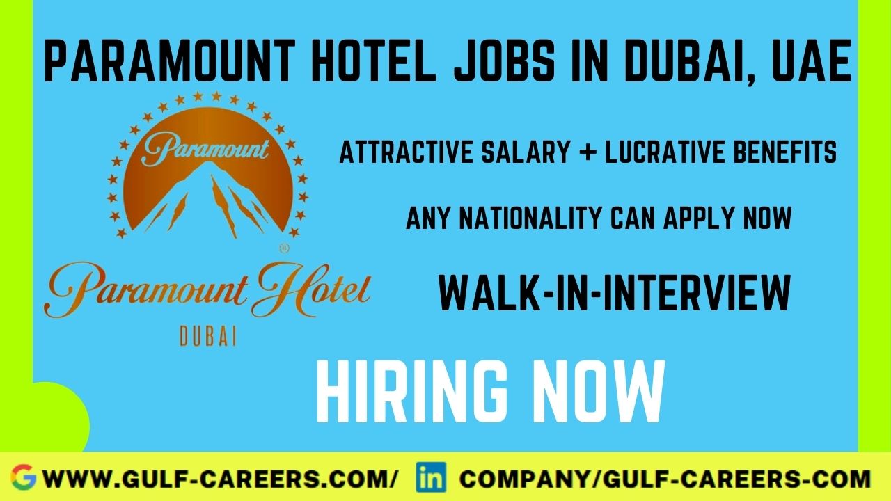 Paramount Hotel Career In Dubai