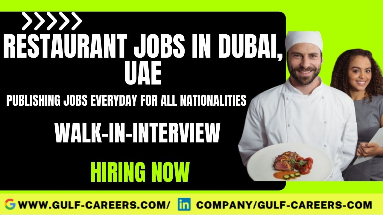 Restaurant Jobs In Dubai