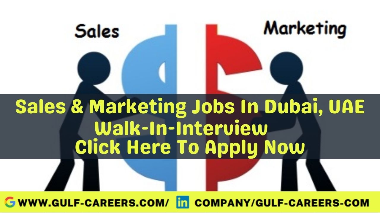 Sales And Marketing Jobs In Dubai